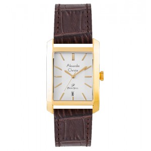 Alexandre Christie AC 1019 Gold White Leather Lady LDLGPSL